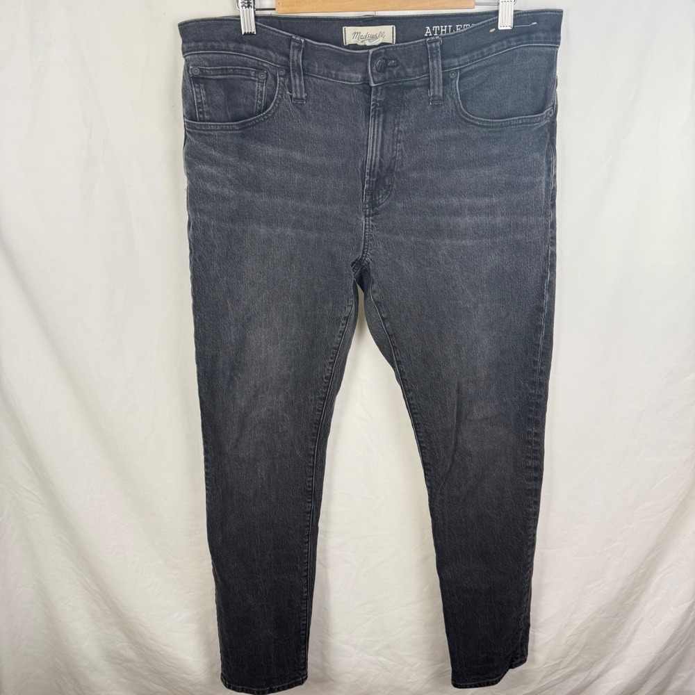 Madewell Men's Athletic Slim Jeans 36x34 Stonewash Black 36x34 Casual Minimal